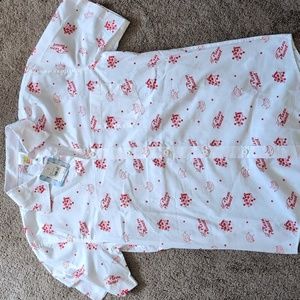 Toy Story Pizza Planet Short Sleeve Button Up